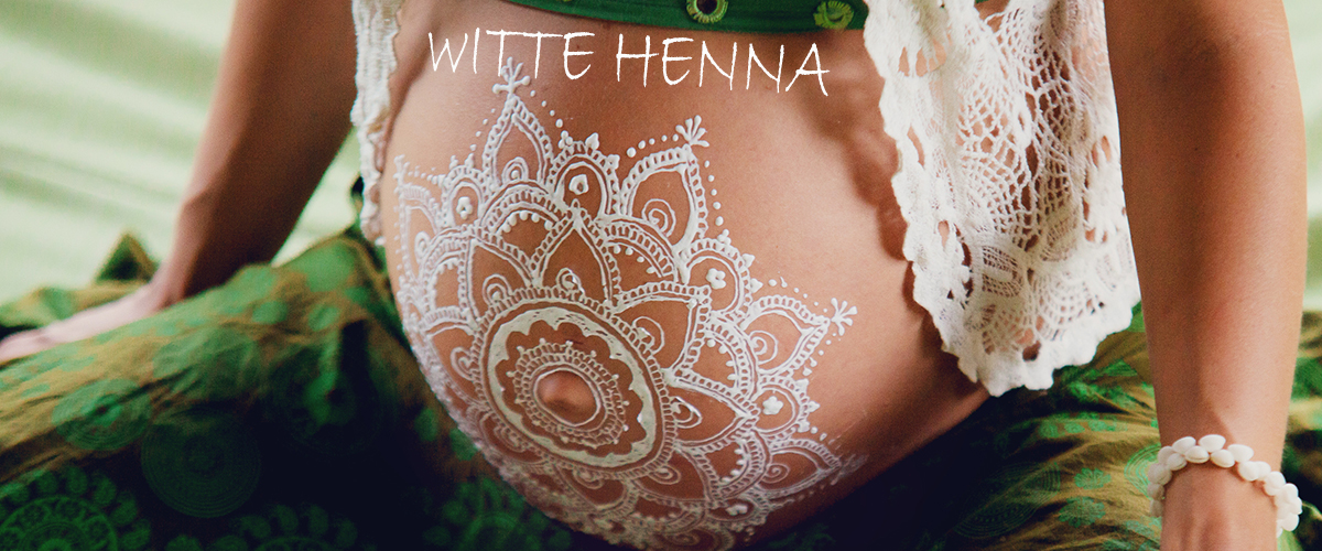 Witte henna tattoos voor een Feest